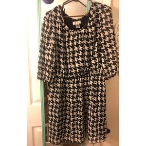 Black and white slip on dress